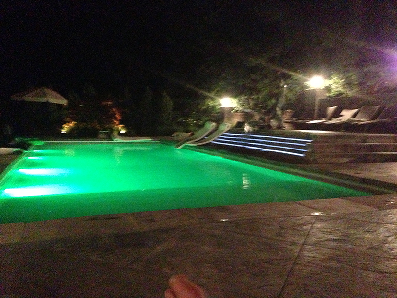 Swimming pool and stamped concrete project example 186